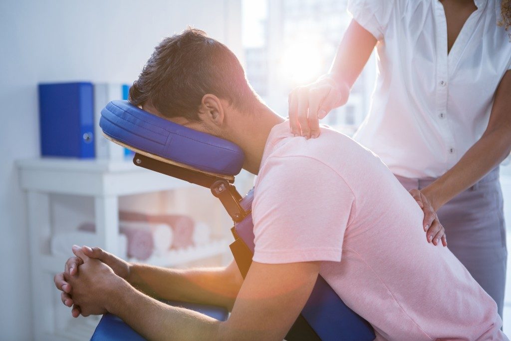 Man getting a massage