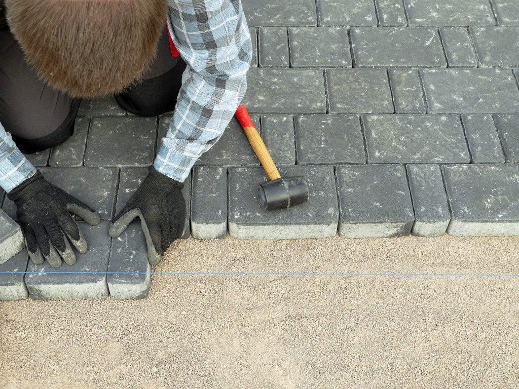 concrete pavement blocks for walkway