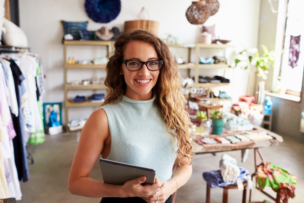 portrait of a woman in her retail store