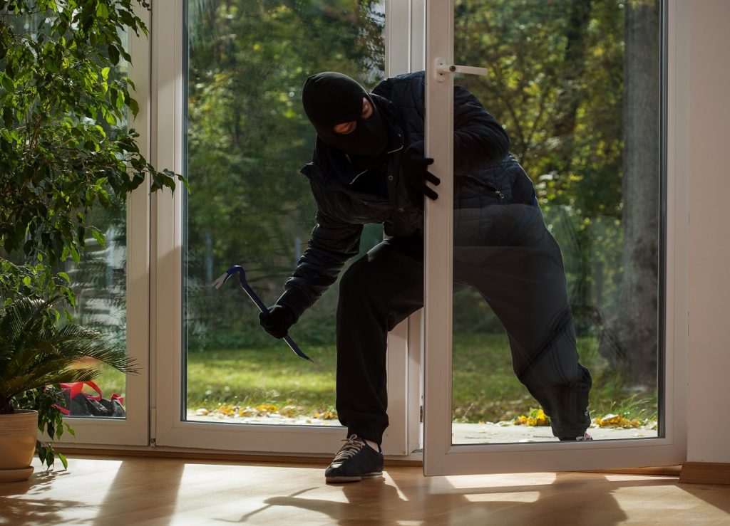 robber entering the house