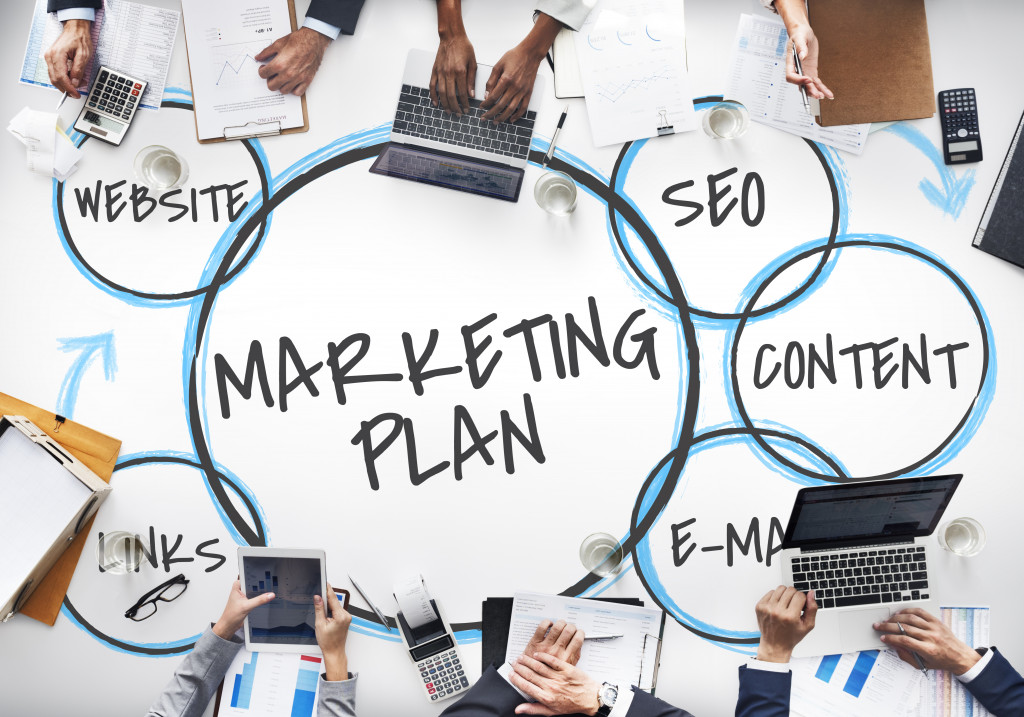 An image with marketing plan