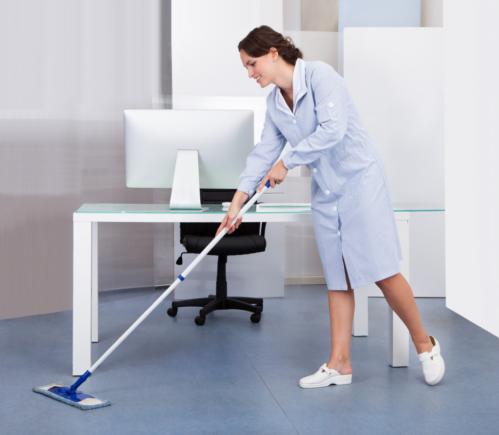 cleaning woman