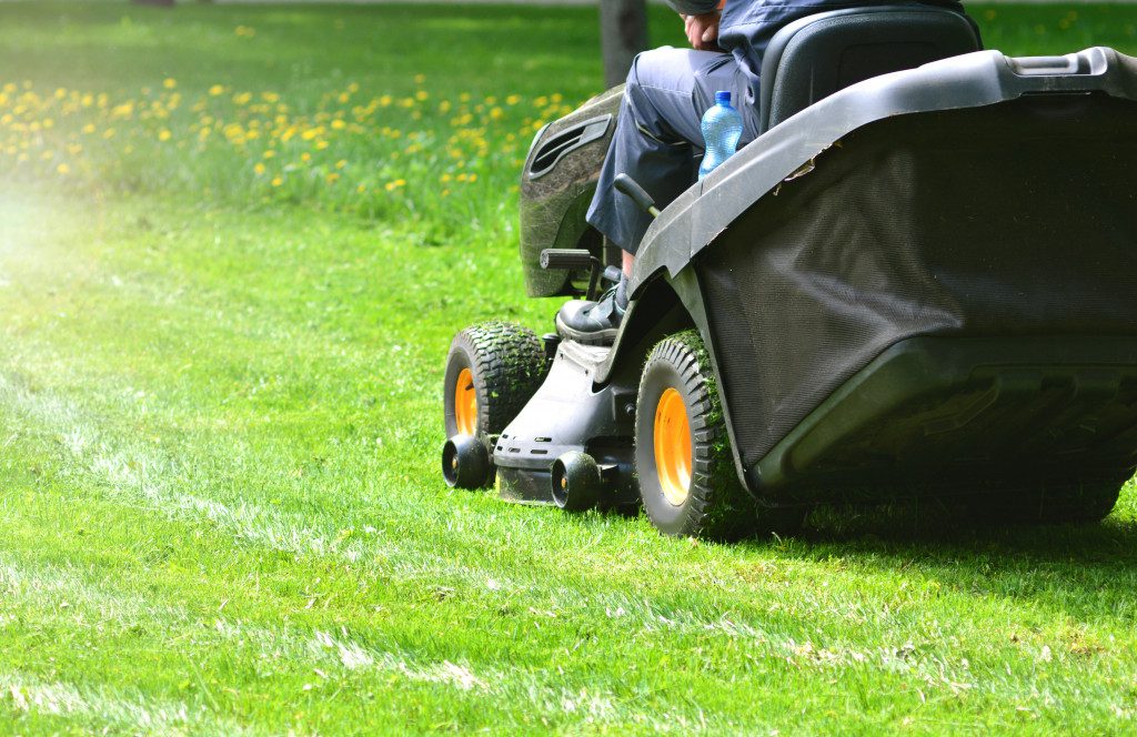 Mowing the lawn as a lawn care service